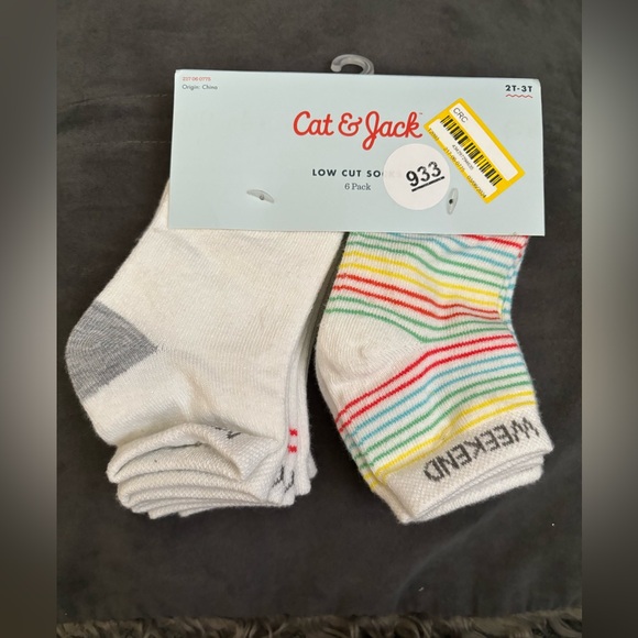 Cat & Jack Days of the Week Socks-Size 2-3T - Picture 1 of 4